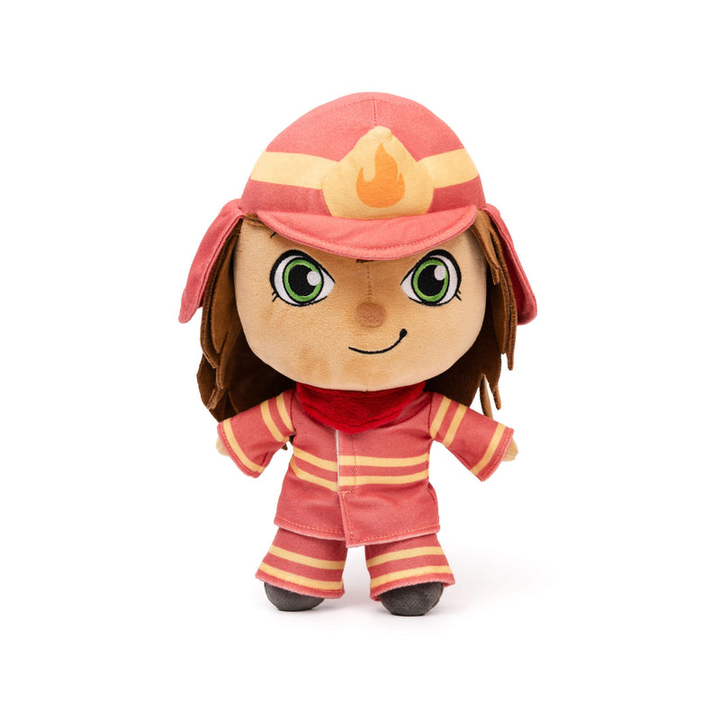 Felicity Firefighter doll in red and orange uniform with helmet - brave problem-solving career toy for kids