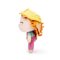 Gloria Gardener plush profile view in gardening attire - teaching kids about plant care