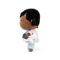 Venus Vet plush holding small dog patient - teaching children empathy and animal care