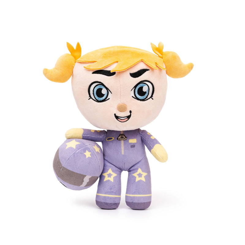 Rosie Racer doll in purple racing suit with helmet - confidence-building career toy for kids